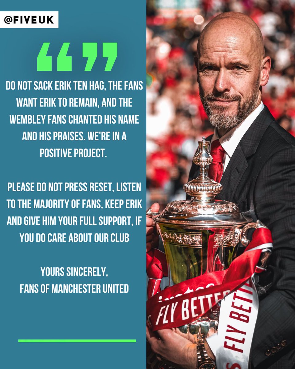RioMeets's tweet image. 🔴 Manchester United fans online have written an open letter to INEOS regarding the job security of Erik ten Hag 📝