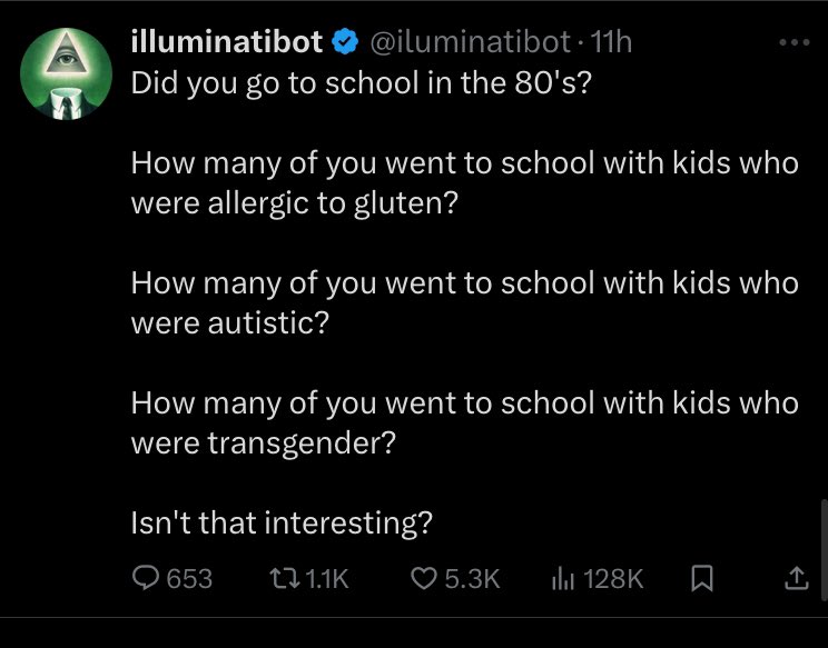 1880s? Be specific.

Celiac was noticed by Samuel Gee in 1887.
Autism ≈ 1911.
Transgender treatment in early 1900s.

All of these likely existed since prehistory.

Maybe drinking from the garden hose wasn’t such a good idea?