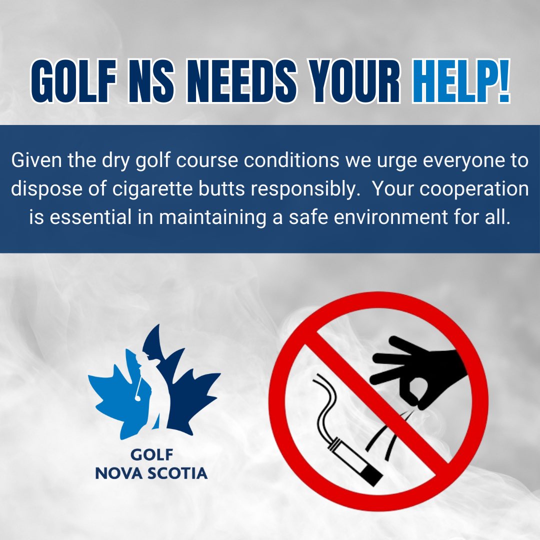❗️PSA❗️

Please be careful of your cigarette butts on the course. Proper disposal is encouraged during dry course conditions.
