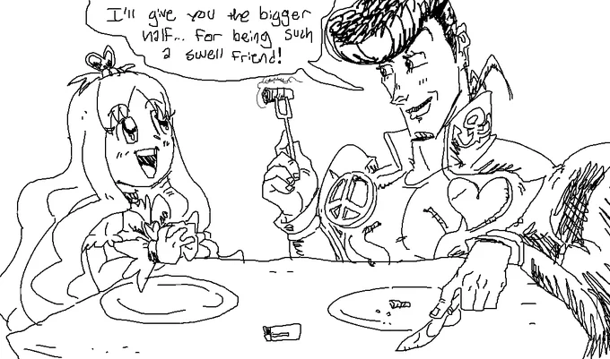 kofi req: "Cure Marine and Part 4 Josuke Higashikata sharing a blunt" 