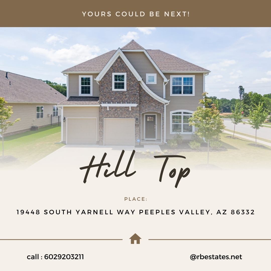 'Hilltop Realty: Your go-to for buying, selling, and investing in real estate. 🏡💪 

🎥 6029203211
🎥 rbestates.net

#RealEstatePros'
#HilltopHomes
#TopDollarSales
#NewHomeJourney
#RealEstateDreams
#ExceptionalService
#HomeBuying
#HomeSelling
#FamilyHomes