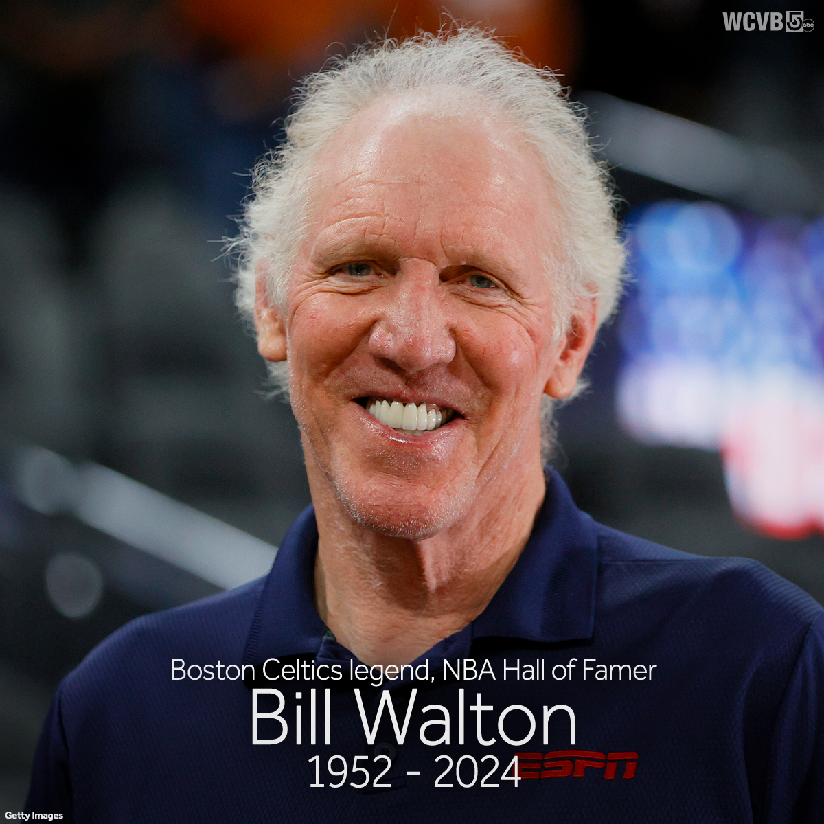 Bill Walton, a beloved member of the Celtics 1986 championship team, and an NBA Hall of Famer known for his smile and quirky broadcasting style, has died at the age of 71, the NBA announced. wcvb.com/article/bill-w…