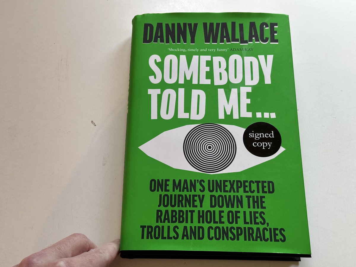 Just finished reading #SomebodyToldMe by @dannywallace - a brilliant book on #fakenews #conspiracy #trolls #book #booknerd