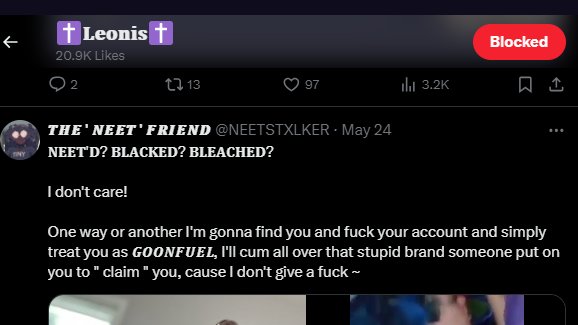 <a href="/SPEEDYCUMDUMP/">MOVED.</a> I also caught them liking raceplay tweets, so even if the horse account didn't flip, they're still fucking gross.