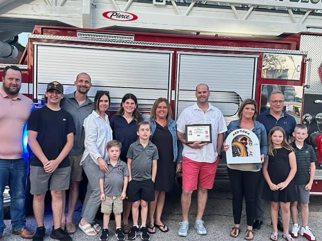 DONATION 183!
Cpt D. Redman <a href="/StThomasFire/">St. Thomas Fire</a> 
Our 2nd donation on the 100K In A Day! Thank you firefighters and <a href="/OPPCommissioner/">Thomas Carrique</a> for attending! <a href="/_Rescue7/">Rescue 7</a> <a href="/OPP_WR/">OPP West Region</a> <a href="/OPPAssociation/">OPPA (OPP Association)</a> <a href="/YRPAca/">York Regional Police Association</a> <a href="/ONFireChiefs/">Ontario Association of Fire Chiefs (OAFC)</a> <a href="/IAFFofficial/">International Association of Fire Fighters</a> <a href="/FFAO1/">FireAssociationOnt</a> <a href="/LPFFA/">London Fire Fighters</a> <a href="/WestPerthFire/">West Perth Firefighters Association</a> <a href="/WPFFA_Local_455/">Windsor Firefighters 🇨🇦</a> <a href="/huroneastfire/">Huron East Fire</a>