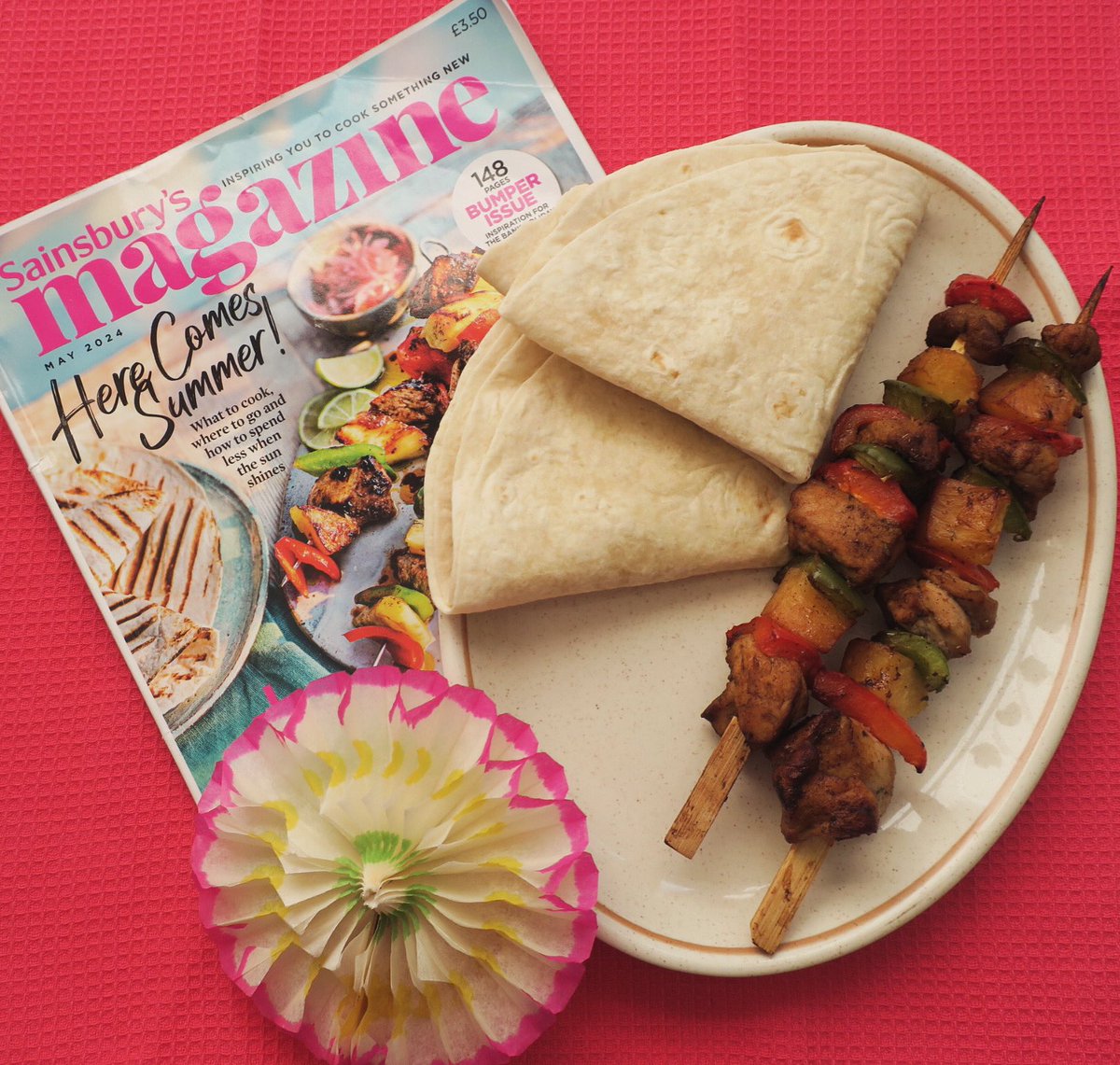 Here comes Summer! If you are looking for a delicious recipe for the Summertime, I can highly recommend this one - Pork and Pineapple Skewers, from <a href="/sainsburysmag/">sainsburysmag</a> (the May issue’s cover) I will be making this again! #imadethis #sainsburysrecipes #sainsburymagazinerecipe