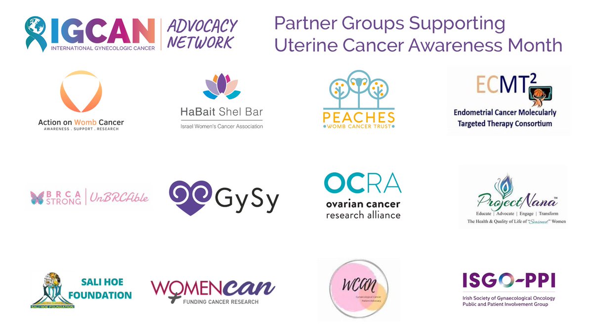 Thank you to our partners for joining us in the fight against uterine cancer. Don't see your group listed? Join us! Contact IGCS at igcs@igcs.org to find out how to join the network. igcs.org/ucam/