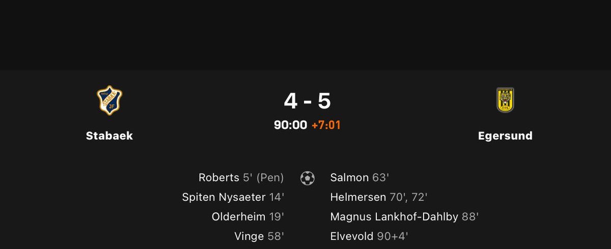 Leder 4-0 etter 63 minutter, og ser ut til å tape. Sprøtt! #Oboslogaen