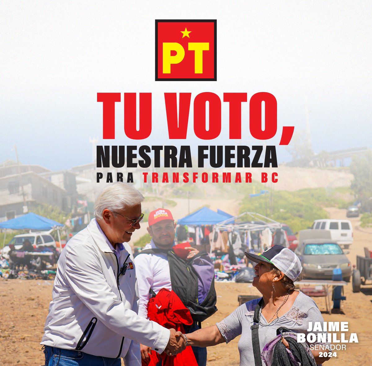 ¡Tu voto tiene el poder de transformar Baja California! Con tu respaldo, nuestra fuerza se multiplica y juntos podemos llevar a cabo las grandes transformaciones que nuestra comunidad necesita. ¡Vota PT! 
#PTesla4T #BajaCaliforniaMereceMás #VotaPT
