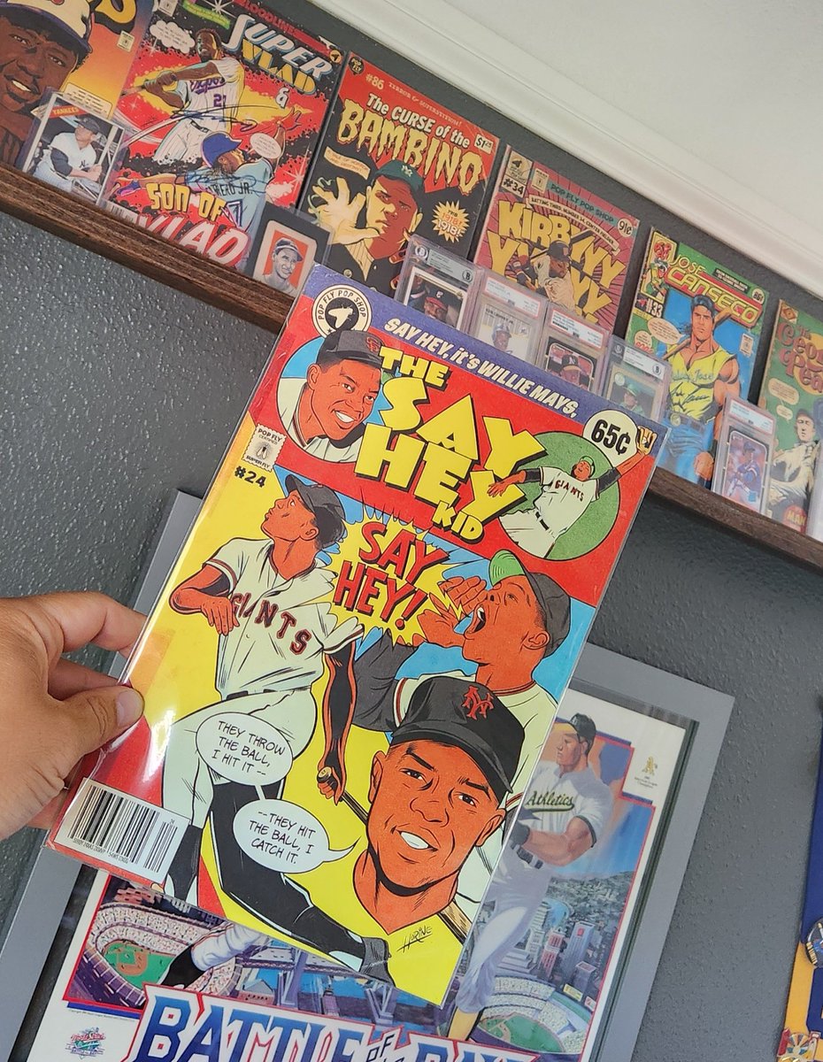 Willie Mays as 'The Say Hey Kid', my newest @popflypopshop piece. I'm going to need another shelf! 🔥