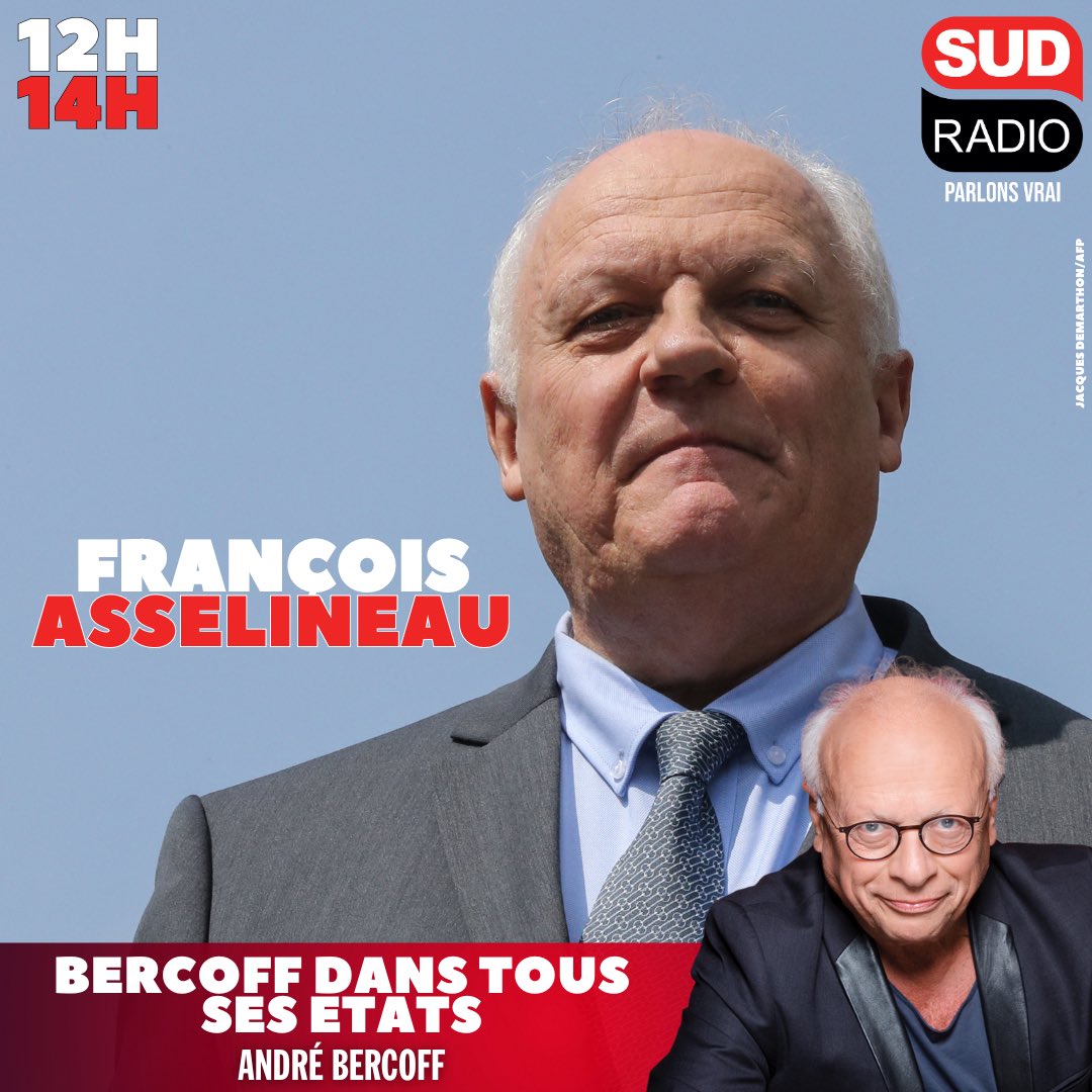 🔴Demain à 12h, ne manquez pas Bercoff dans tous ses états ! ➡️Tête de liste 'Asselineau-Frexit' aux élections européennes, @f_asselineau sera l’invité d’@andrebercoff ☎️0826 300 300 💻sudradio.fr