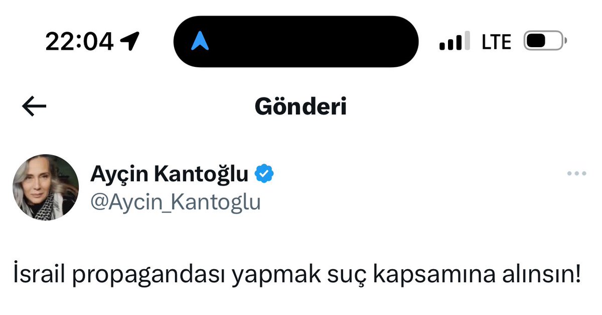 sevdaturkusev's tweet photo. Evet: İsrail propagandası yapmak suç kapsamına alınsın. Güzel bir teklif @Aycin_Kantoglu  👍🇵🇸 #RefahOnFıre https://t.co/ob7btzw534