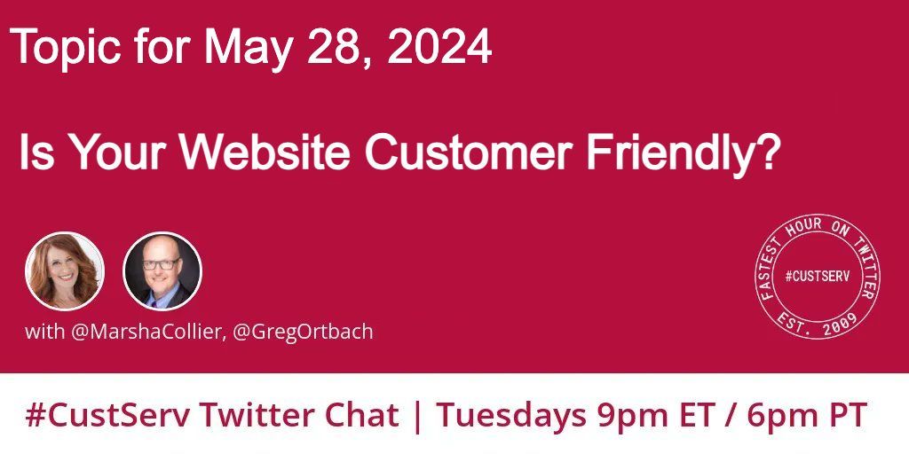 #B2B #B2C Consumers 🗨️ This chat's for YOU 🤔  Topic:  ' Is Your Website Customer Friendly?' The FASTEST hour on @X: The 15th Year of #Custserv chat TUESDAY 9pm ET/6pm PT #cx #customerservice #technology #AI w/ me and @GregOrtbach