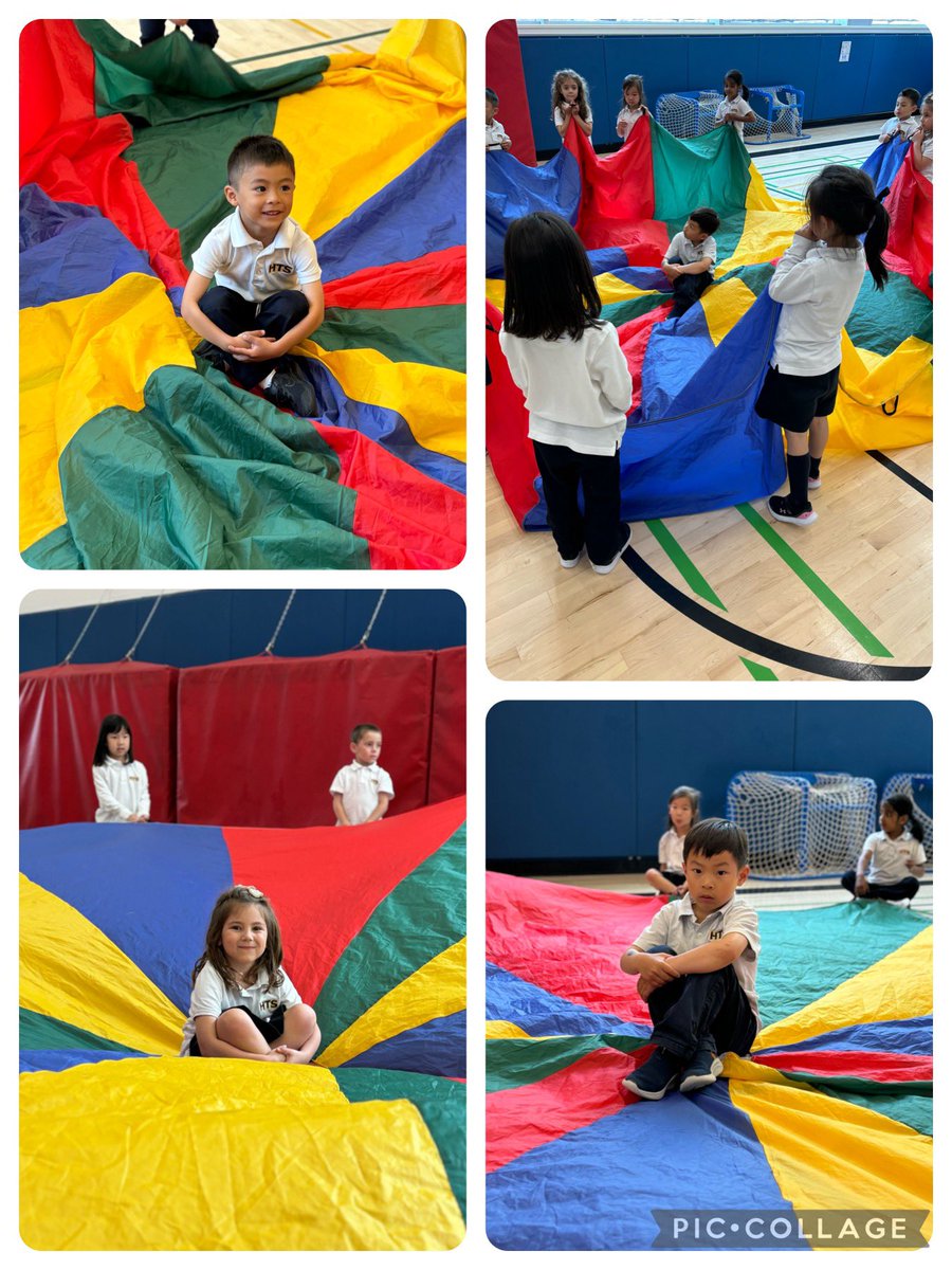 Ask @HTSKindieA &amp; <a href="/HTSKindieB/">Kindergarten B🍎</a> about playing parachute games in PHE! 🌈 <a href="/HTSRichmondHill/">HTS Richmond Hill</a> <a href="/HTS_MsHashimoto/">Rachael Hashimoto (She/Her)</a>