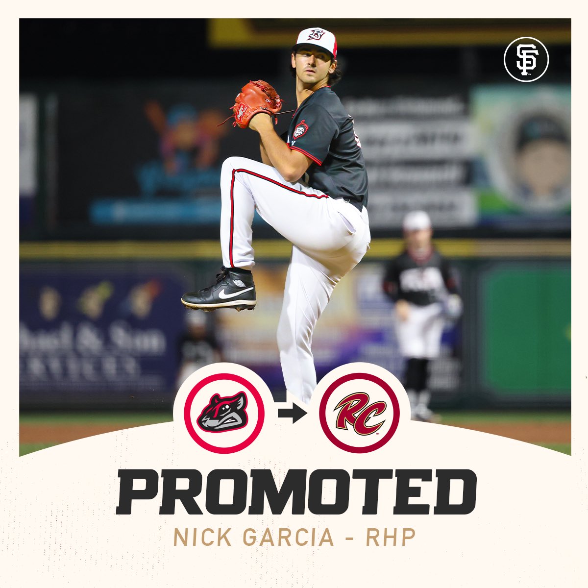 Nick Garcia has been promoted to the <a href="/RiverCats/">Sacramento River Cats</a>