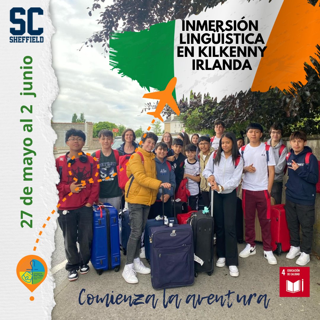 divpasmad's tweet photo. Hoy nuestros alumnos de ESO comienzan su inmersión lingüística, dentro del Plan de #Bilingüismo del Colegio en #Kilkenny, #Irlanda.
Ya están todos alojados con sus respectivas familias, mañana nos contarán más.
#eqtmd #ods4 https://t.co/5rSVvLtLSh