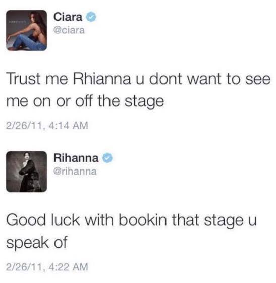 Ciara vs. Rihanna.