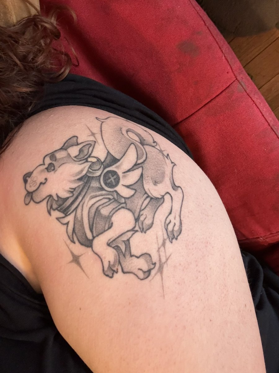 happy birthday koromaru tattoo. he is as handsome as ever one year later