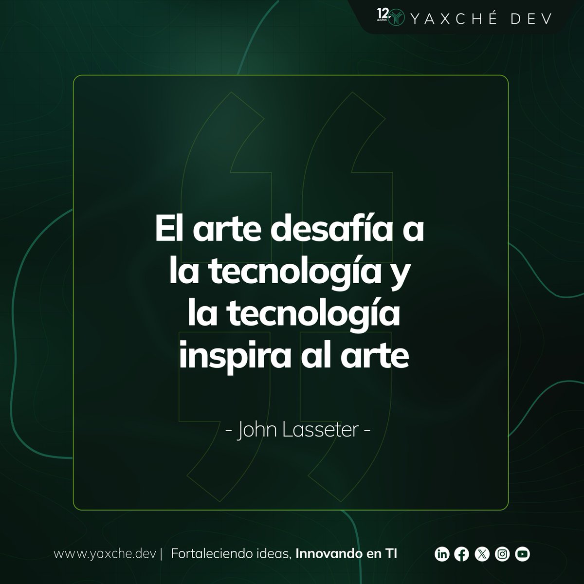 yaxchedev's tweet image. El arte y el poder crear cosas únicas y sorprendentes no está reñida con la tecnológica, al contrario, se complementan.

¡Feliz lunes!

#softwareenginering #digital #bancadigital #software