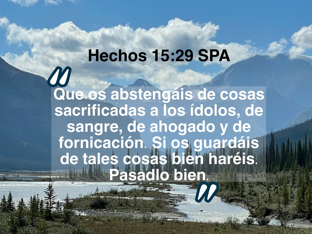 “Porque pareció bien al Espíritu Santo, y a nosotros, no imponeros mayor carga que estas cosas esenciales:” Hechos 15:28 SPA