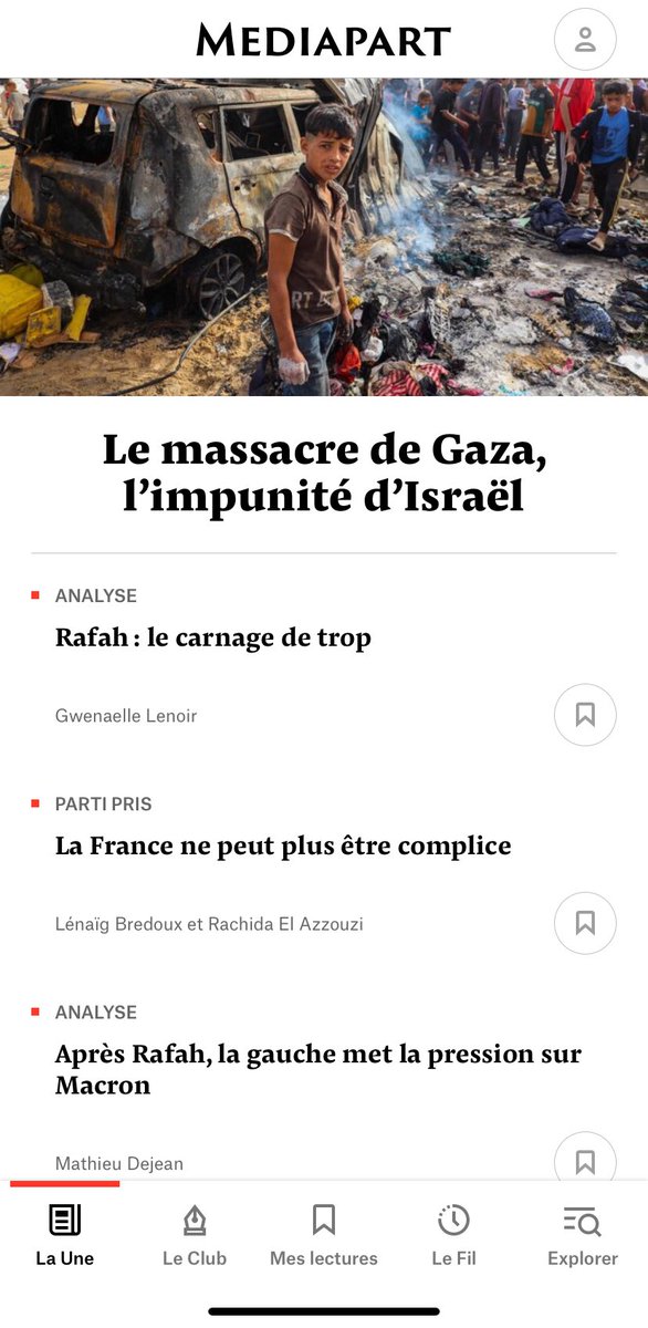 A la Une de Mediapart. Les pays occidentaux qui s’indignent sans rien faire sont complices du pire.