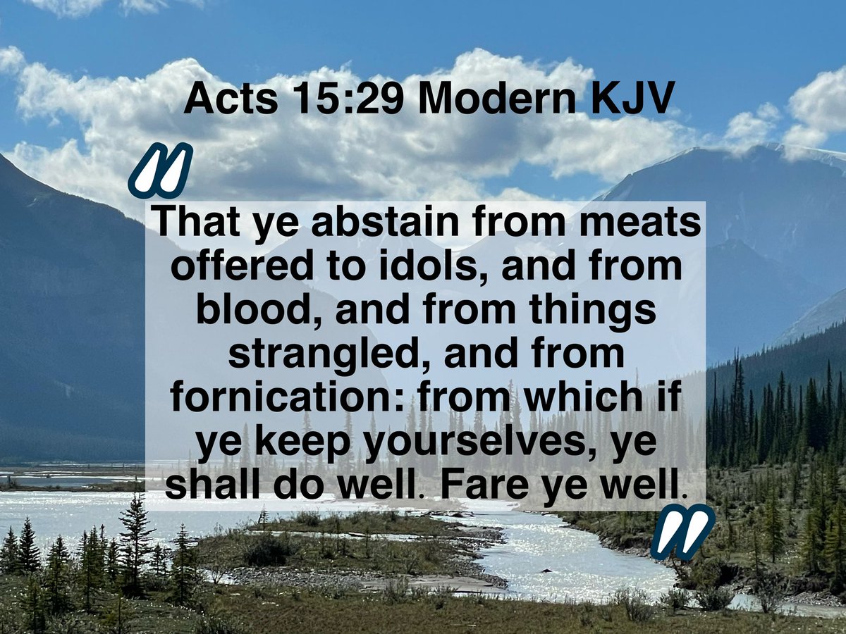 “For it seemed good to the Holy Ghost, and to us, to lay on you no greater burden than these necessary things;” Acts 15:28 Modern KJV