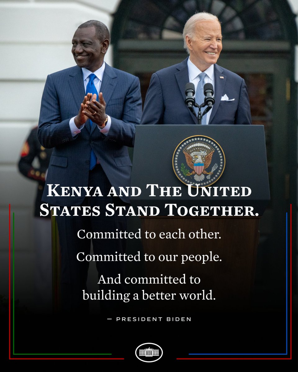 President Ruto’s state visit has ushered in a new era of cooperation between Kenya and the US. Our strengthened relations will drive innovation, foster entrepreneurship, and create new opportunities for our people.

#MondayReport