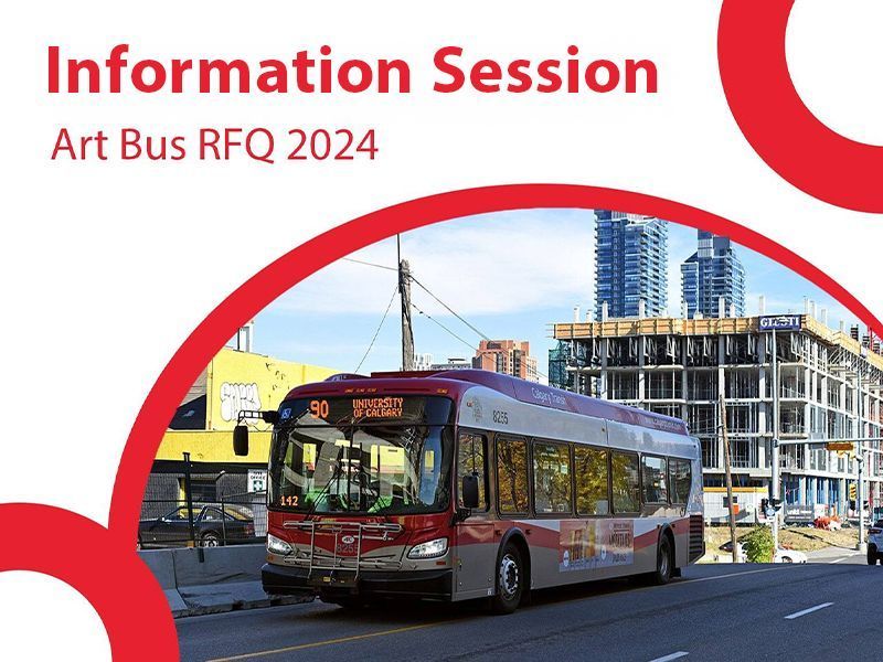 Interested in applying for our Art Bus RFQ for a chance to wrap the exterior of a public transit bus with new artwork? Don't miss tomorrow's information session!

Date: Tuesday, May 28, 2024 | 3 – 5pm
Register now: cada.at/3QQqEvk
#yycArts #yycPublicArt