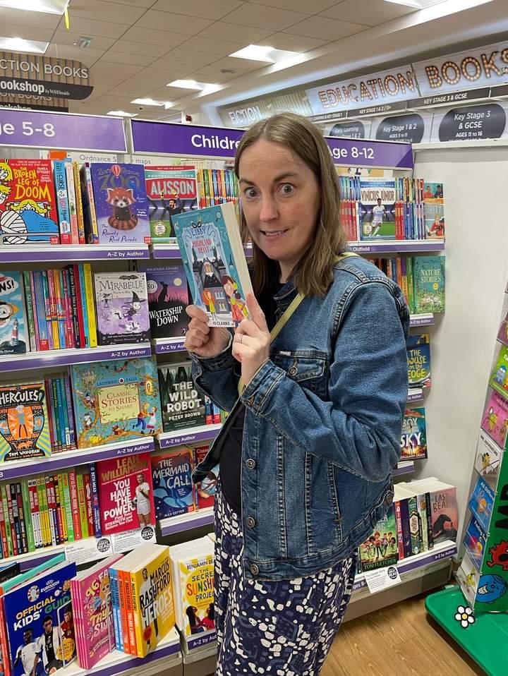 The shocked face of an author discovering one of her books in WHS for the first time 🤣