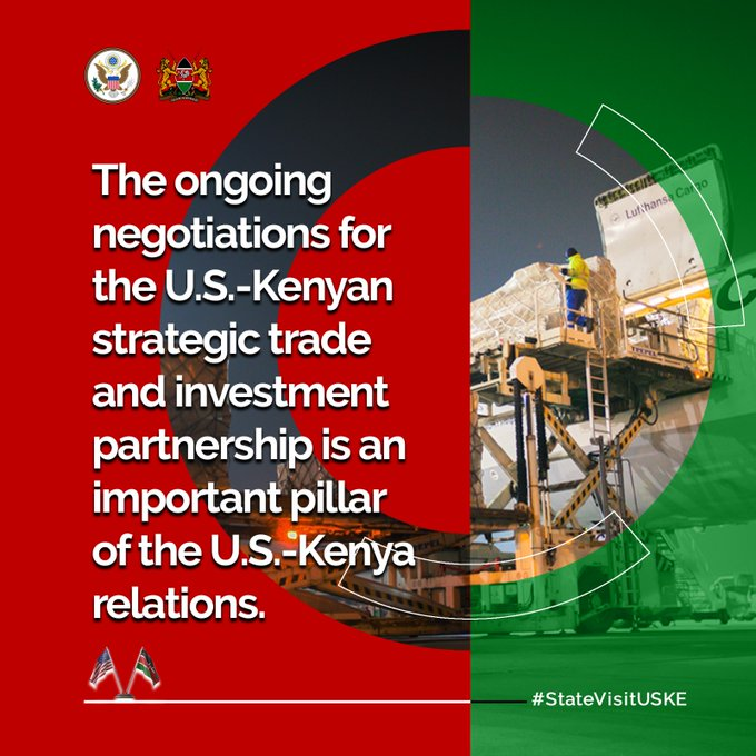 President William Ruto has solidified Kenya US Relations through trade, especially through the AGOA framework which will strengthen the Kenya's export capacity and facilitate better u[uptake of Kenyan products in the US market. #MondayReport