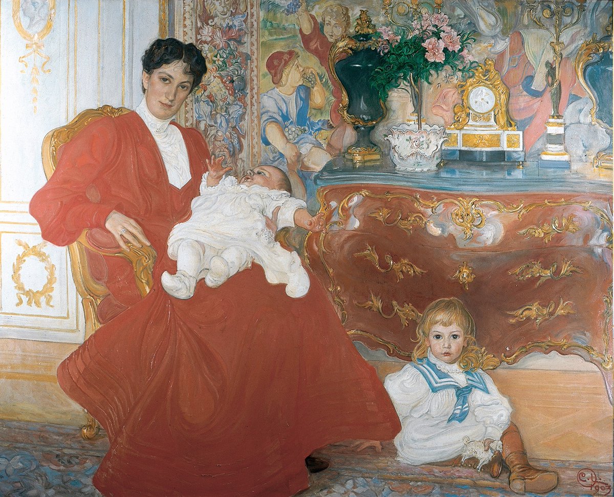 Mrs Dora Lamm and Her Two Eldest Sons wikiart.org/en/carl-larsso…