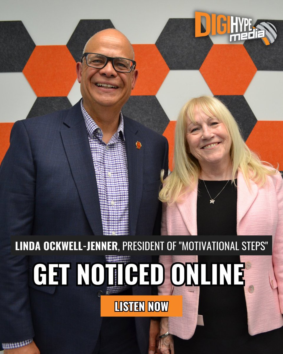 Check out the latest episode of the 'Get Noticed Online' #podcast with our guest Linda Ockwell-Jenner, President of 'Motivational Steps'. Listen on Spotify: open.spotify.com/episode/28AbPz… Watch on Youtube: youtube.com/@Digihypemedia #Businesspodcast #Motivation @LindaOJ