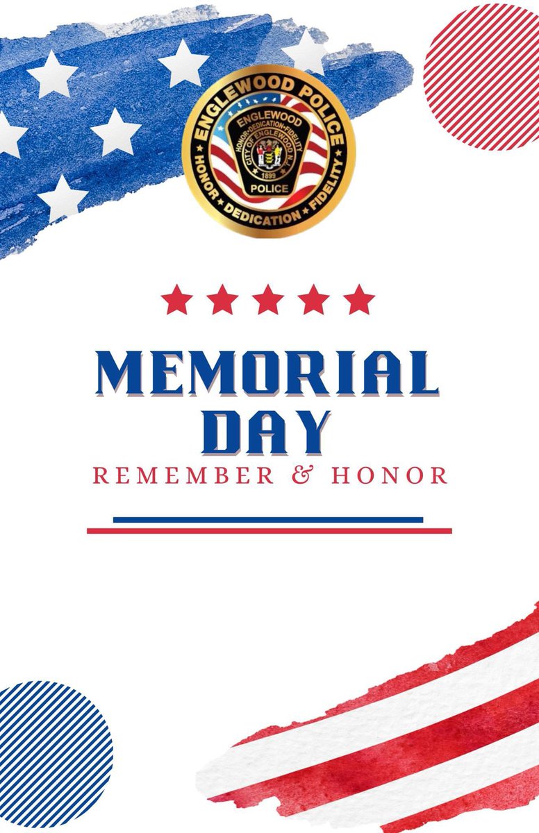 Today we honor and remember all who gave the ultimate sacrifice, their lives, for this great country. Rest In Peace, Heroes.

#ENGLEWOODEXCELLENCE #englewoodpolice #NJ #englewood #MemorialDay #HonorAndRemember #honor #memorial #sacrifice #heroes