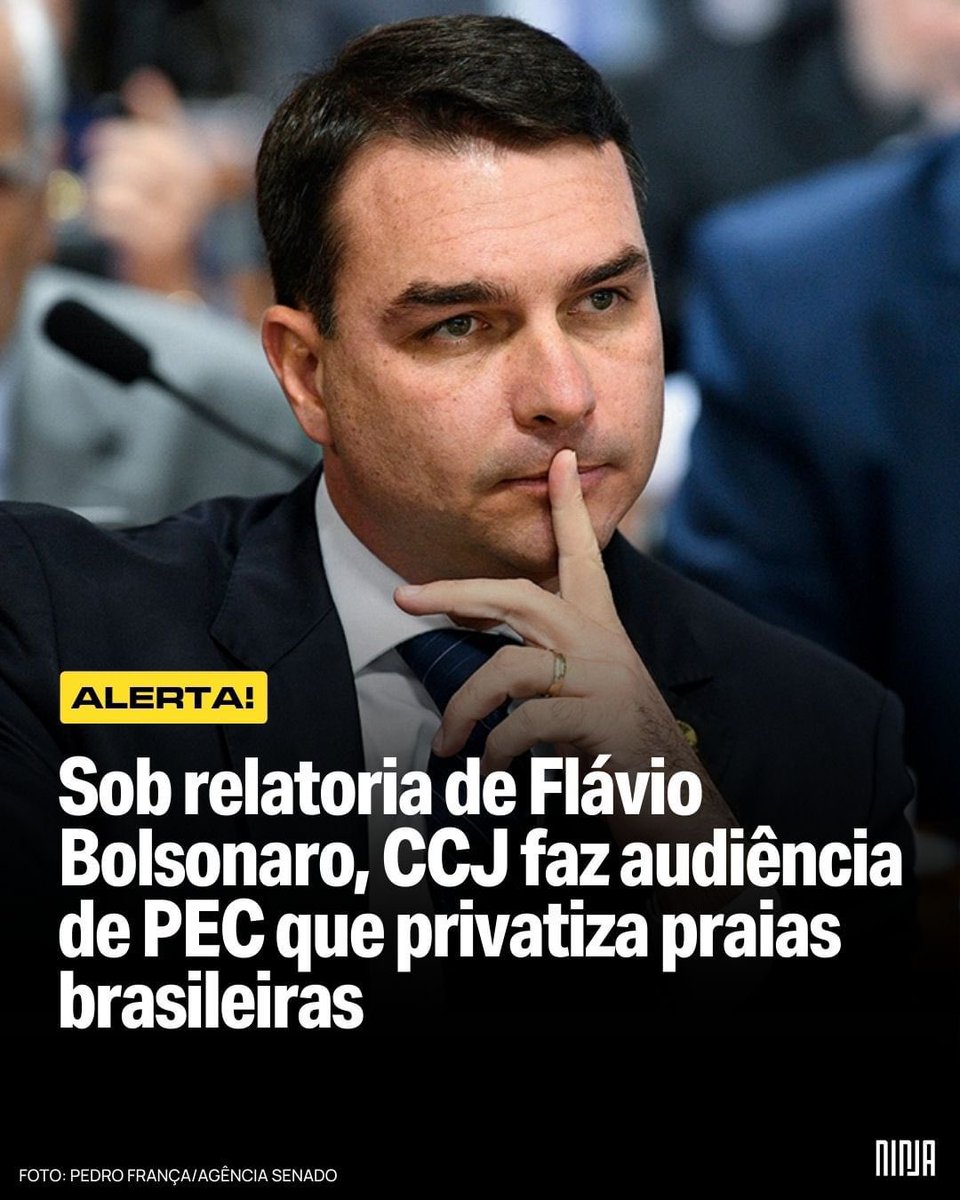 A extrema direita liderada por Flávio Bolsonaro Rachadinha quer PRIVATIZAR AS PRAIAS. O bolsonarismo só quer ferrar o povo e favorecer empresários gananciosos. #PEC03NÃO