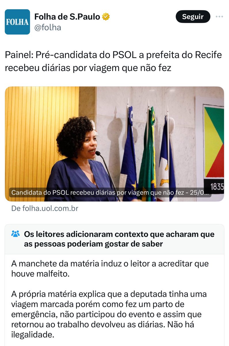 A mulher simplesmente não foi viajar PORQUE PARIU, PORQUE DEU A LUZ, PORQUE TEVE FILHO e as diárias já estavam programadas e ela SIMPLESMENTE DEVOLVEU O DINHEIRO ASSIM QUE VOLTOU AO TRABALHO.

Se nao tem ilegalidade ou imoralidade, que PORRA DE MATÉRIA É ESSA?