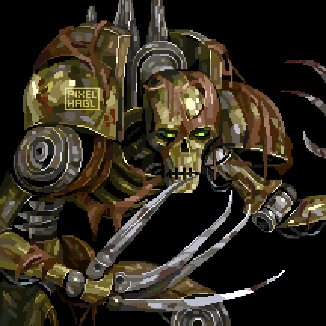 Necron Flayed One from warhammer 40k 💀🔪

#pixelart #pixelartist #WH40k #WarhammerArt