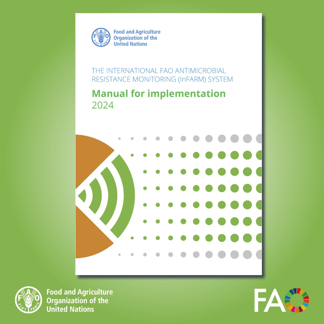 FAOLivestock's tweet photo. #AntimicrobialResistance is a major global threat that respects no boundaries.

The International FAO #AntimicrobialResistance Monitoring (InFARM) system will help countries gather reliable AMR data throughout the food chain &amp; at all levels.

📖Learn more: https://t.co/yn3GmdihuV https://t.co/2OOeV3JmAC