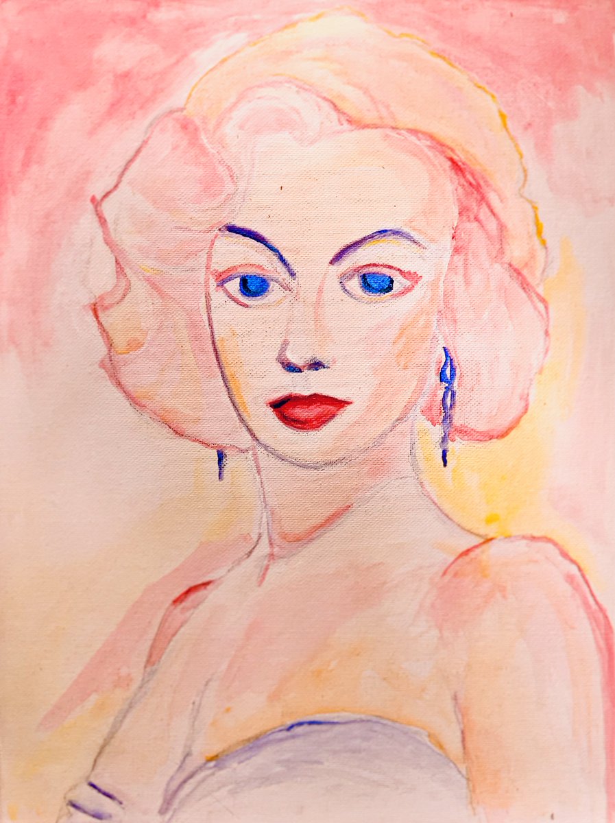 #MarilynMonroe  ~  #Model  #Actress ~  #Painting #Portrait  #12inx16in  #AcrylicWashes 
#EastofEden_ART