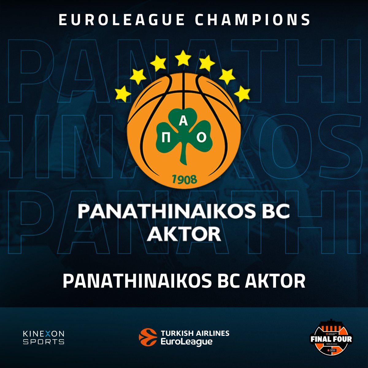 🏆🏆🏆🏆🏆🏆🏆Congratulations to 🏀 @paobcgr for capturing their SEVENTH EuroLeague championship! ☘️ #WeTheGreens #InnovateTheGame #Basketball
