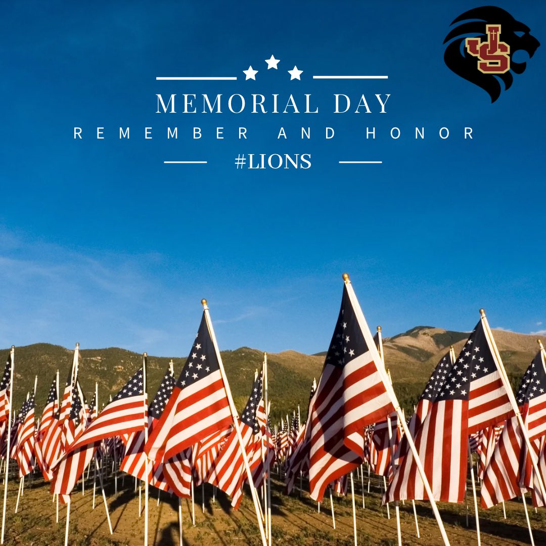 Memorial Day is our moment to remember and honor our nations fallen heroes. #BeALion #OneBloodFootball