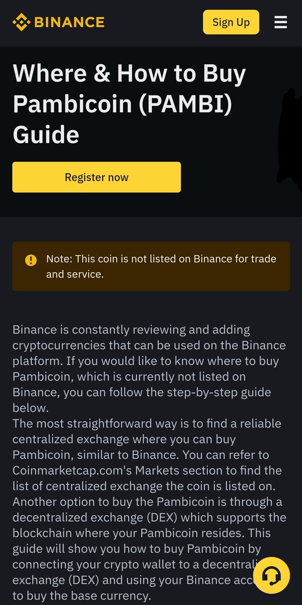 puercoalopecico's tweet image. Sin mencionar que Binance, que es literalmente el top 1, hizo un tutorial de como comprar PAMBI; es decir, ya lo tienen en el punto de mira! Esto solo puede subir, y tenemos que hacerlo todos en comunidad!