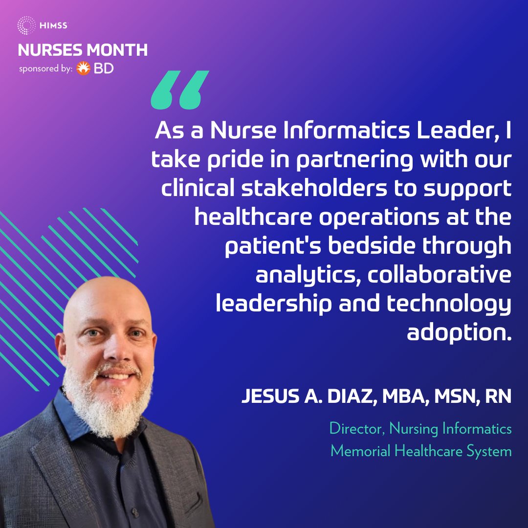 Meet Jesus A. Diaz MBA, MSN, RN, Director of Nursing Informatics at Memorial Healthcare System. With over a decade of experience, Jesus has seamlessly integrated his background in nursing with cutting-edge technology to enhance patient care. Read more: bit.ly/3yIIz0N