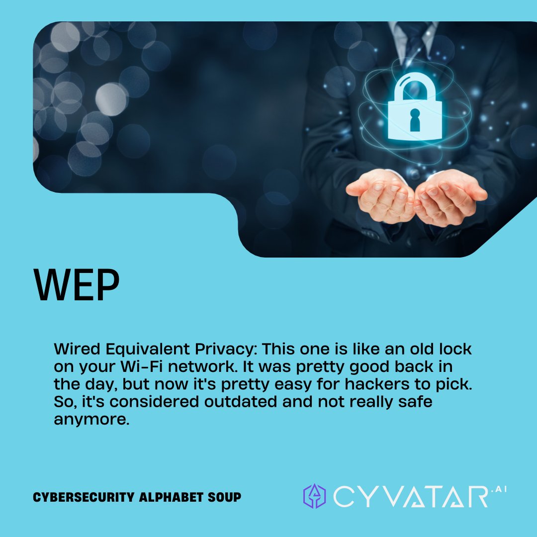 Understanding #WEP. Grasping its essentials to enhance your digital security strategies. #CyberUnderstanding #TechEssentials #Cyvatar