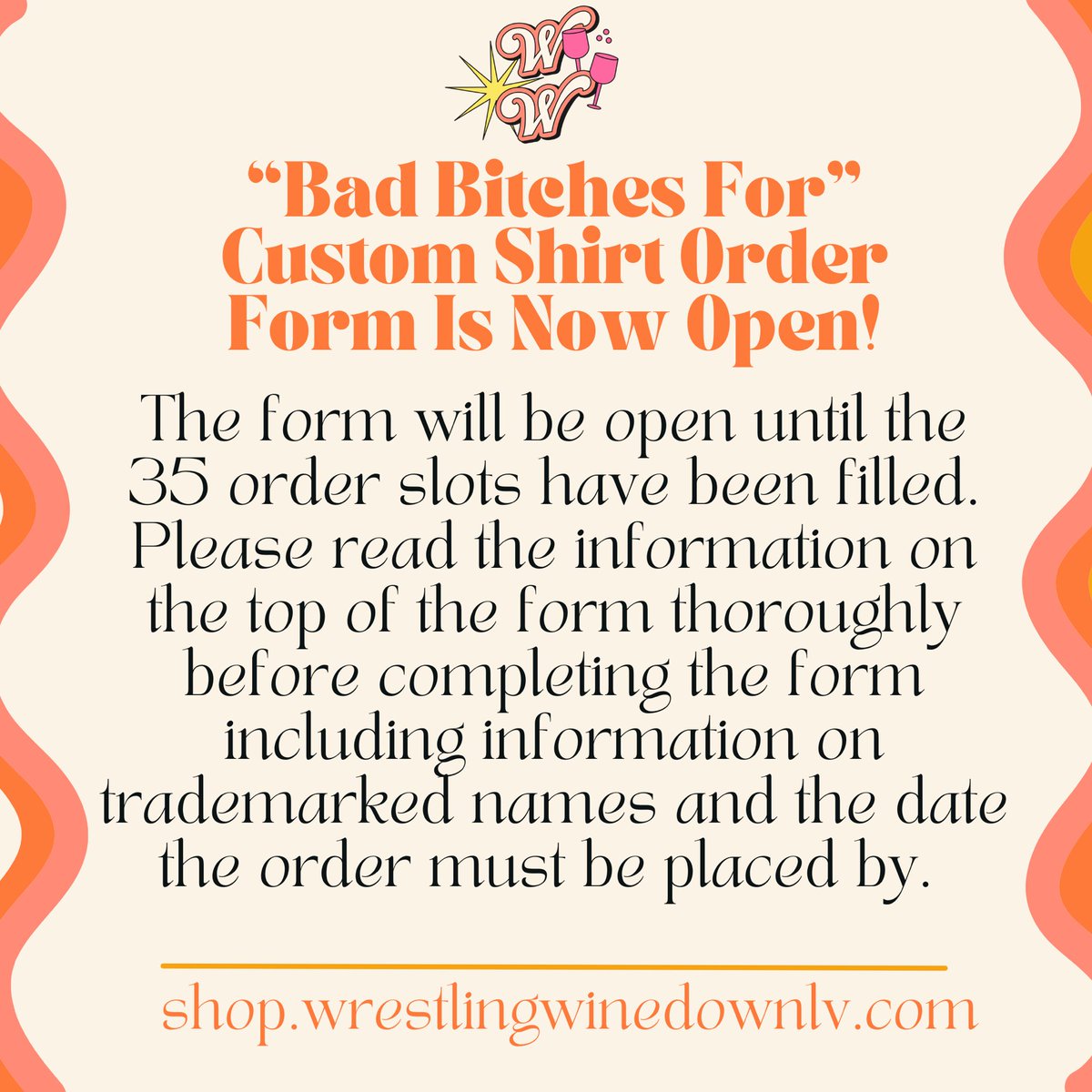 ❤️‍🔥It’s Time Baddies! ❤️‍🔥 The next round of custom 'Bad Bitches For' shirt orders is now open! We have 35 spots available. Shirts are available in short and long sleeved, as well as the new option of crop tops! Please fill out the form to begin the process: forms.gle/4USEA1rEDSvwkb…