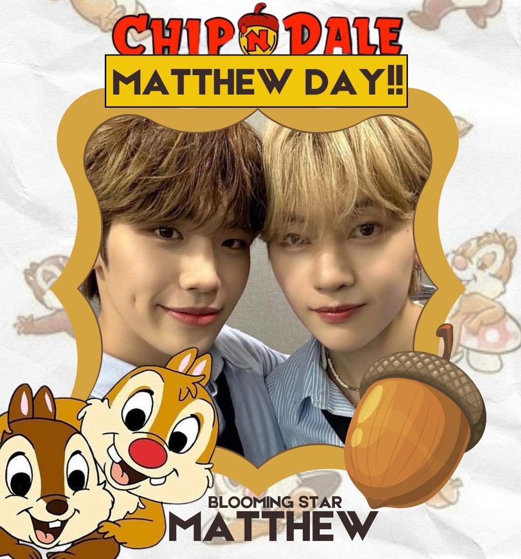 KIMTAERAEGLOBAL's tweet photo. Happy Birthday To Our Taerae’s Chip n Dale, Seok Matthew!🦊🧡

Thankyou for being an amazing and most sweetest brother for Taerae! your existence in this world makes a lot of happiness to everyone✨

May this birthday of yours bring a lot of happiness and good things in your life . Keep shining, Matthew!🦊🧡

OUR BLOOMING STAR MATTHEW
#TurningTwentyTTHEW
#알러뷰_아원츄_오늘생일이튜
#HappyMatthewDay