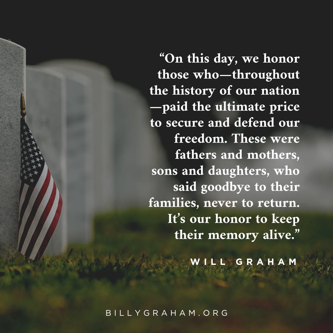 This #MemorialDay, we thank God for the men and women who have paid the ultimate sacrifice for our country.