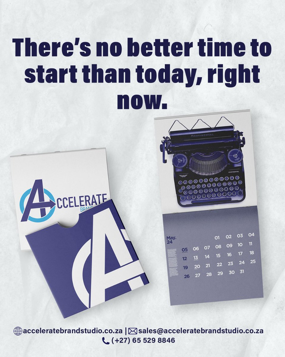 Stop waiting for Mondays and new months to start doing what you want to do; start right now! If you can't start today, start planning today. And you might as well start tracking your progress on a personalised calendar, right😉?

#AccelerateBrandStudio #MotivationMonday #Calendar