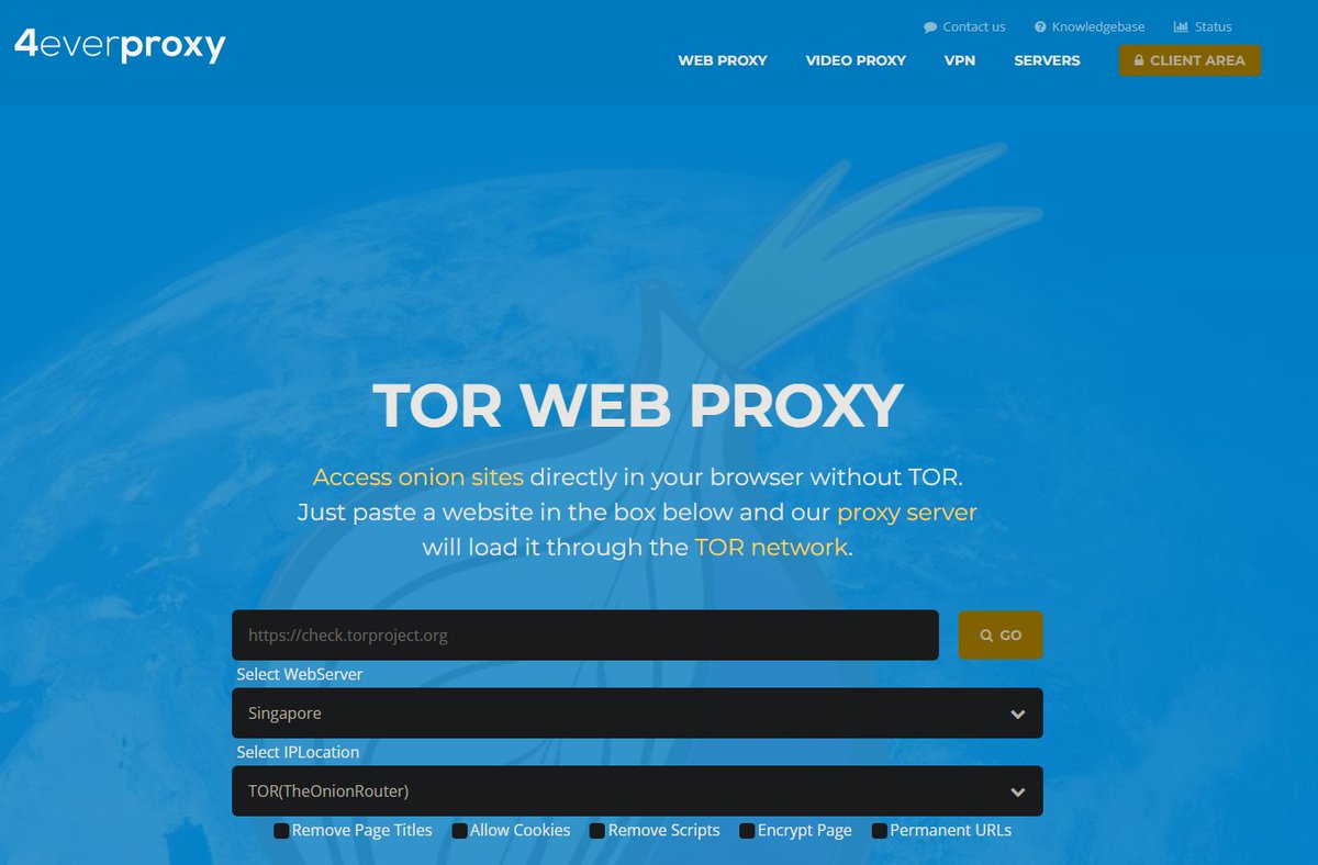 💡4everproxy💡Allows you to access Onion sites without Tor.. among other things. I still recommend you use Tails/Tor Browser for privacy/anonymous reasons & not a proxy through the Clearnet. Link👇

#DarkWeb #Cybersecurity #Security #Cyberattack #Cybercrime #Privacy #Infosec