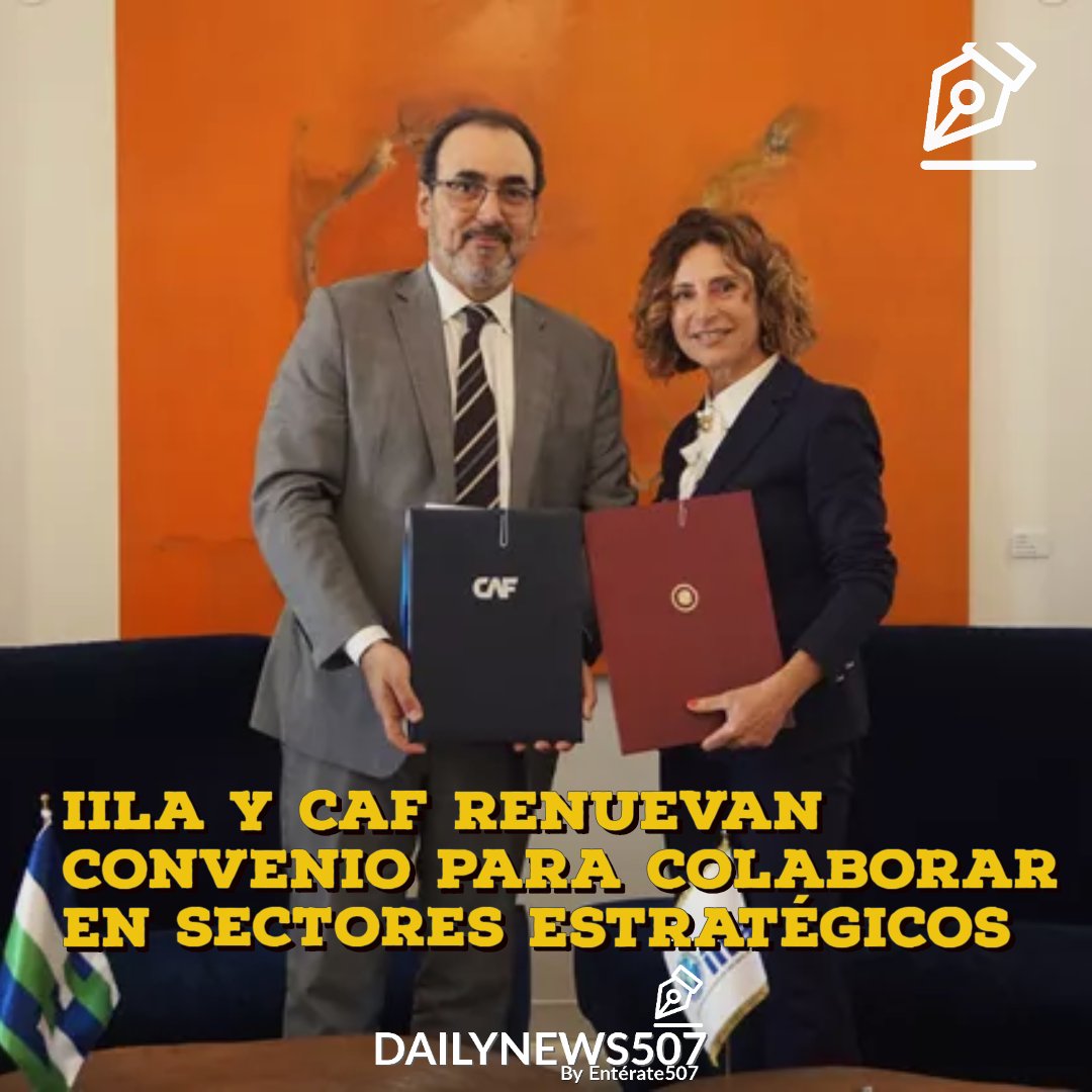 IILA y CAF renuevan convenio para colaborar en sectores estratégicos dailynews507.com/index.php/2024…
.
@AgendaCAF #DNews507 #DailyNewsPanamá #NoticiasPanamá