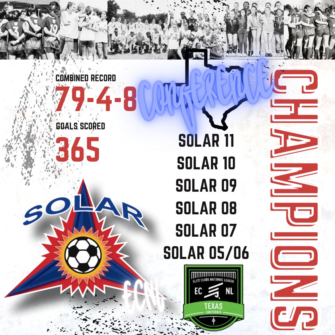 Solar 05/06G ECNL (@solarecnl06) on Twitter photo <a href="/SolarSoccerClub/">Solar Soccer Club</a> Girls ECNL teams are all Conference Champions!! <a href="/EcnlTexas/">ECNL Girls Texas Conference</a> Congratulations players, coaches, and families! #takesavillage We’re not done yet. Now onto Seattle! 📸<a href="/KenMurphyPhoto/">Ken Murphy Photography</a> <a href="/ECNLgirls/">ECNL Girls</a> <a href="/TopDrawerSoccer/">TopDrawerSoccer</a> <a href="/PrepSoccer/">Prep Soccer ⚽️</a> <a href="/ImYouthSoccer/">ECNL/GA/Recruiting/College Soccer</a> <a href="/ImCollegeSoccer/">College Soccer Truth ™</a> <a href="/SolarSoccerClub/">Solar Soccer Club</a> Girls ECNL teams are all Conference Champions!! <a href="/EcnlTexas/">ECNL Girls Texas Conference</a> Congratulations players, coaches, and families! #takesavillage We’re not done yet. Now onto Seattle! 📸<a href="/KenMurphyPhoto/">Ken Murphy Photography</a> <a href="/ECNLgirls/">ECNL Girls</a> <a href="/TopDrawerSoccer/">TopDrawerSoccer</a> <a href="/PrepSoccer/">Prep Soccer ⚽️</a> <a href="/ImYouthSoccer/">ECNL/GA/Recruiting/College Soccer</a> <a href="/ImCollegeSoccer/">College Soccer Truth ™</a>